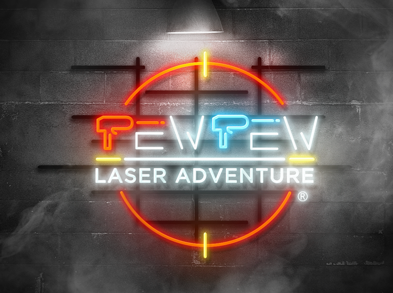 Logotipo Pew Pew Laser Adventure
