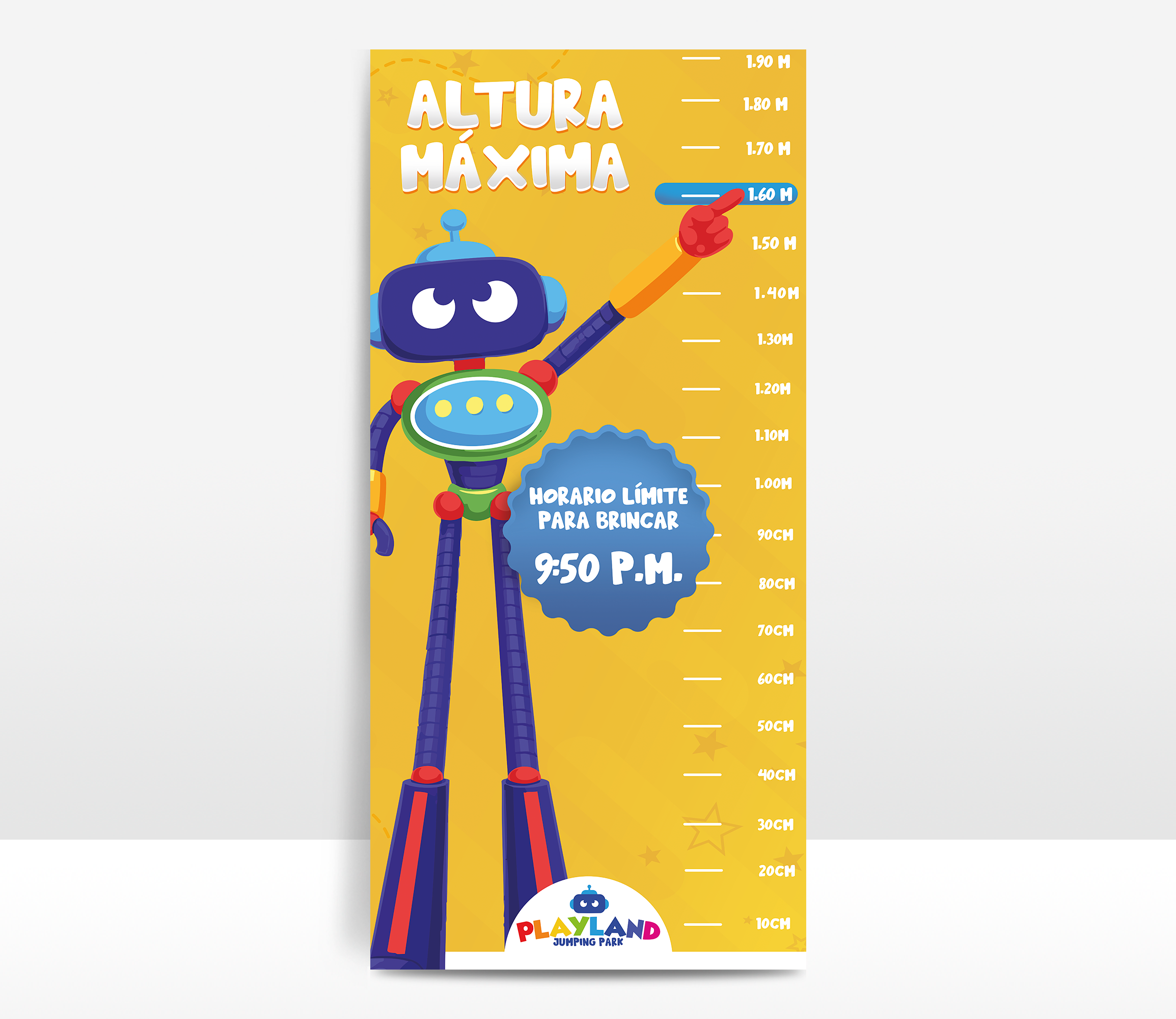 Diseño de letrero Playland Jumping Park