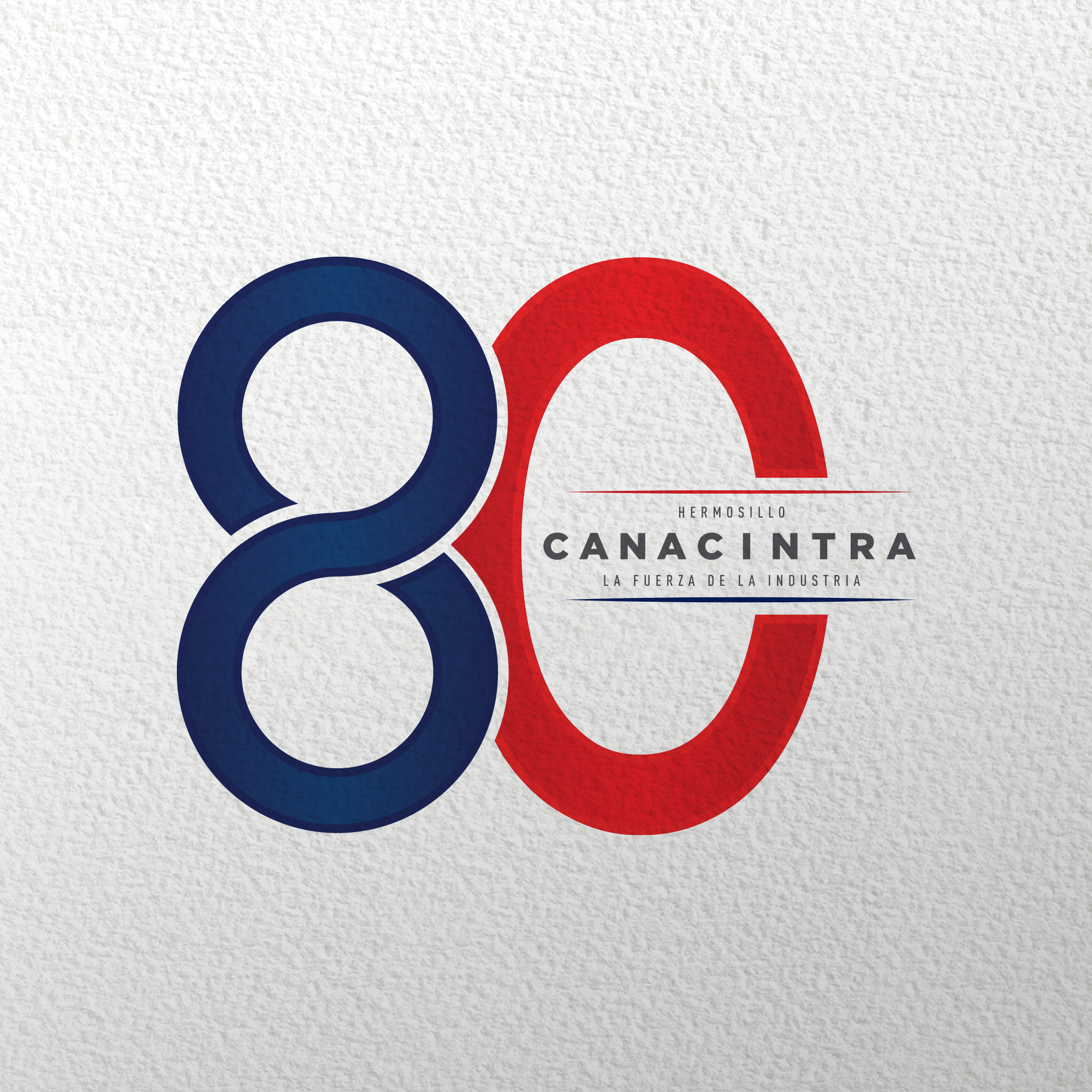 DISEÑO LOGOTIPO 80 Aniversario CANACINTRA Hermosillo